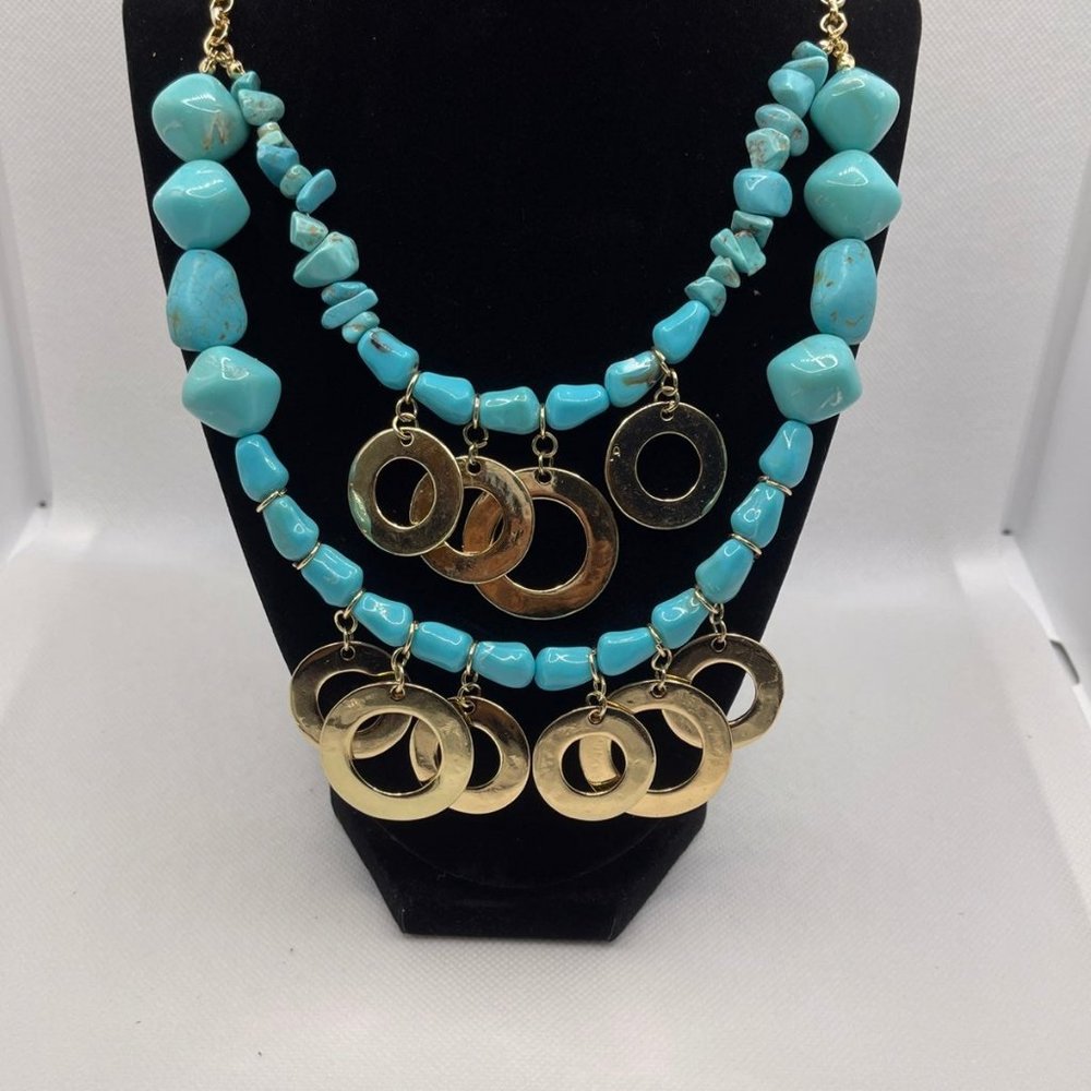 Nyc Statementblue Beaded Necklace - image 3